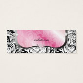 311 Overvloedig Roze Platter Zilver Hang Label BC Mini Visitekaartjes (Achterkant)