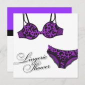 311 Paarse leopard Lingerie set Kaart (Voorkant / Achterkant)