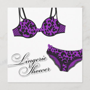 311 Paarse leopard Lingerie set Kaart