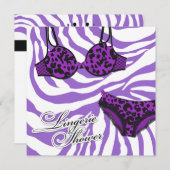 311-Paarse Leopard Paarse Zebra Lingerie Set Kaart (Voorkant / Achterkant)