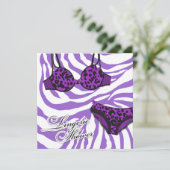 311-Paarse Leopard Paarse Zebra Lingerie Set Kaart (Staand voorkant)