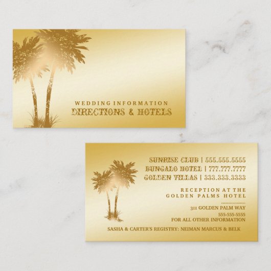 311-Paradise Found | Golden Palms Info Kaart (Voorkant / Achterkant)