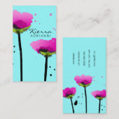 311-PASSIONAAT POPPY | SUMMER SKY VISITEKAARTJE (Voorkant / Achterkant)