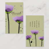 311-Passionate Poppy Lavender | Sage Visitekaartje (Voorkant / Achterkant)