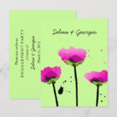 311-PASSIONATE POPPY | SCRIPT-LIMOEN UITNODIGING BRIEFKAART (Voorkant / Achterkant)