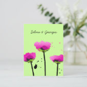 311-PASSIONATE POPPY | SCRIPT-LIMOEN UITNODIGING BRIEFKAART (Staand voorkant)