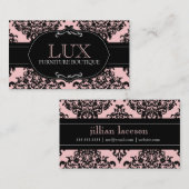 311 Peach Lux roze Damask Visitekaartje (Voorkant / Achterkant)