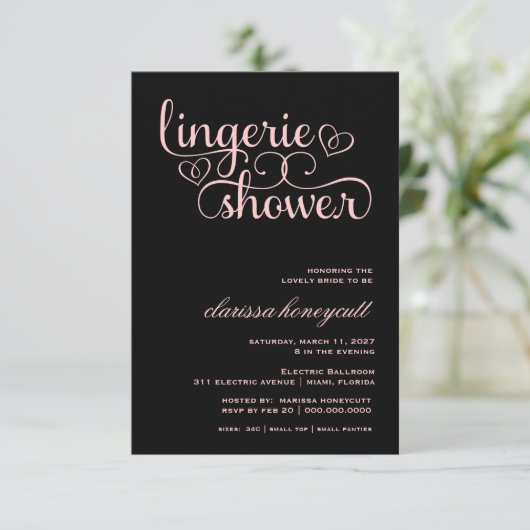 311 Peach lux roze Vrijgezellenfeest Kaart (Staand voorkant)