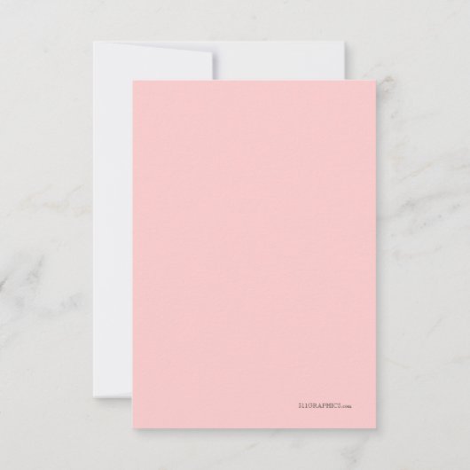 311 Peach lux roze Vrijgezellenfeest Kaart (Achterkant)