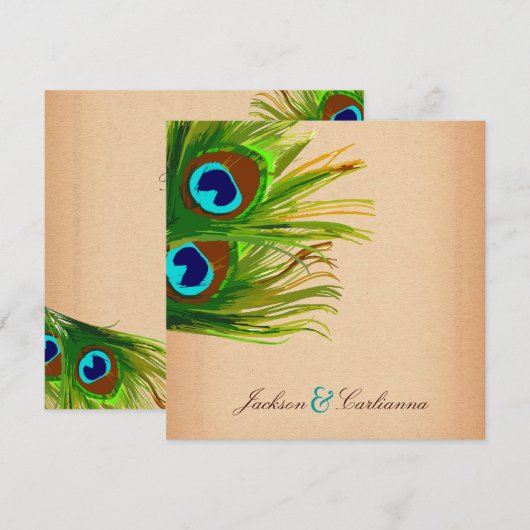 311-Peacock- achtergrond Kaart (Voorkant / Achterkant)