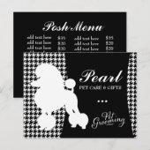 311 Pearl de poodle Pet Grooming Houndstooth Briefkaart (Voorkant / Achterkant)