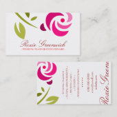 311 PINK ROSE EXTROIDINAIRE VISITEKAARTJE (Voorkant / Achterkant)