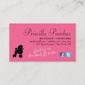 311 Pinx de Poodle Pet Card Visitekaartje (Achterkant)