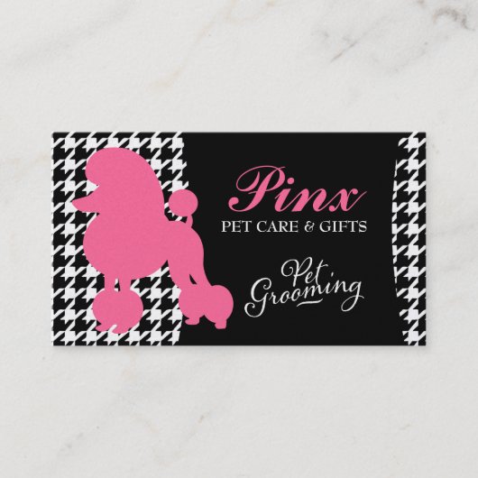 311 Pinx de Poodle Pet Card Visitekaartje (Voorkant)