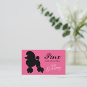 311 Pinx de poodle Pet Grooming Visitekaartje (Staand voorkant)