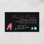 311 Pinx de poodle Pet Grooming Visitekaartje (Achterkant)