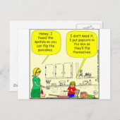 311 Popcorn pancakes cartoon Briefkaart (Voorkant / Achterkant)