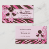 311 Poppen Visitekaartje Bakkerij Roze Brwn Zebra (Voorkant / Achterkant)