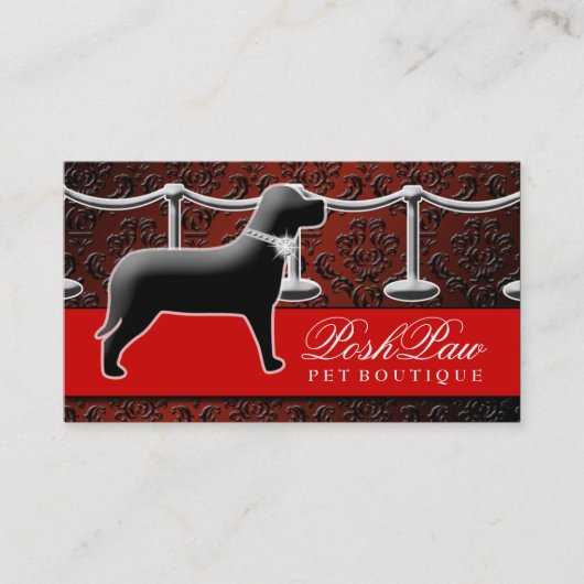 311 Posh Pet Red Carpet Crimson Fade Visitekaartje (Voorkant)