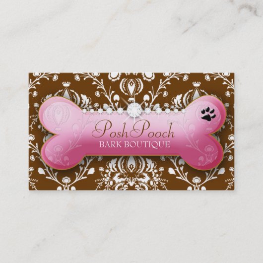311 Posh Pooch Chocolate Lab Visitekaartje (Voorkant)
