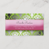 311 Posh Pooch Damask Shimmer Green Grass Visitekaartje (Achterkant)