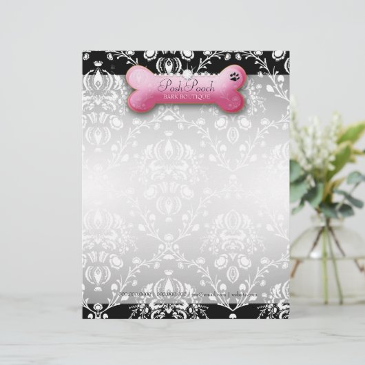 311-Posh Pooch | PittsBark Custom Briefhoofd (Staand voorkant)