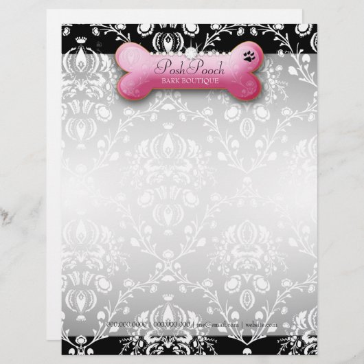 311-Posh Pooch | PittsBark Custom Briefhoofd (Voorkant / Achterkant)