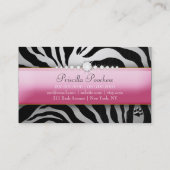 311 Posh Pooch Silver Zebra Visitekaartje (Achterkant)