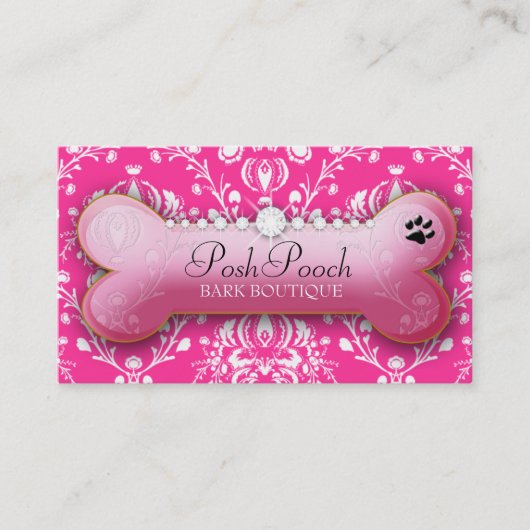 311-Posh Pooch | Spelroze Visitekaartje (Voorkant)