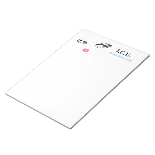 311 Private Eyes Blue Memo Pad Notitieblok (Schuin)