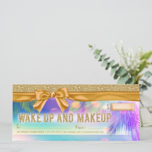 311 Radiant Palm Wake up Makeup Cadeaucertificaat (Staand voorkant)