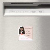 311-RED DE DATUM AFRIKAANS-AMERIKAANSE BRUID MAGNEET (Insitu (Vaatwasser))