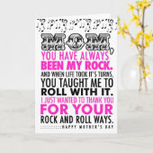 311 Rock and Roll Moederdag Kaart (Gele Bloem)