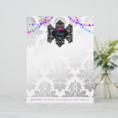 311 Rococo Wonderland Colorful Letterhead Gepersonaliseerd Briefhoofd (Staand voorkant)