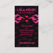 311 RODE HOTT FLAMES HARTACHTERGROND VISITEKAARTJE (Achterkant)