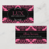 311 Roos Roze Lux Damask Visitekaartje (Voorkant / Achterkant)