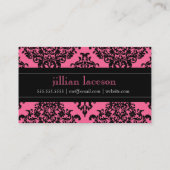 311 Roos Roze Lux Damask Visitekaartje (Achterkant)