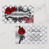 311 Roos Vloeiende Mode Joodse vlinder Glitter Visitekaartje (Voorkant / Achterkant)