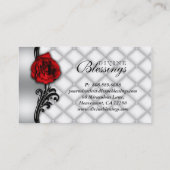 311 Roos Vloeiende Mode Joodse vlinder Glitter Visitekaartje (Achterkant)