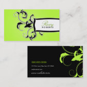 311 Roxy-Limoen en zwart Visitekaartje (Voorkant / Achterkant)