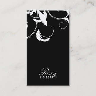 311 Roxy Solid Black en White Visitekaartje