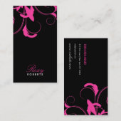 311 Roxy Solid Pink en Black Visitekaartje (Voorkant / Achterkant)