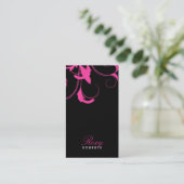 311 Roxy Solid Pink en Black Visitekaartje (Staand voorkant)