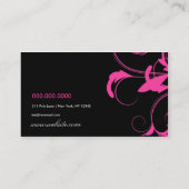 311 Roxy Solid Pink en Black Visitekaartje (Achterkant)
