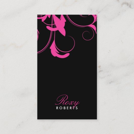 311 Roxy Solid Pink en Black Visitekaartje (Voorkant)