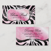 311 Roze achtergrond lavish roze | Zebra Visitekaartje (Voorkant / Achterkant)
