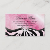 311 Roze achtergrond lavish roze | Zebra Visitekaartje (Achterkant)