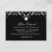 311-roze afneembaar monogram | 3,5 noir x 2,5 visitekaartje (Achterkant)