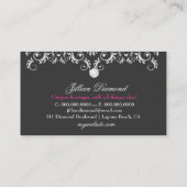 311-roze afneembaar monogram | Paarse straling Visitekaartje (Achterkant)