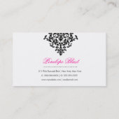 311 Roze blaasbalkscherm — hott roze Visitekaartje (Achterkant)